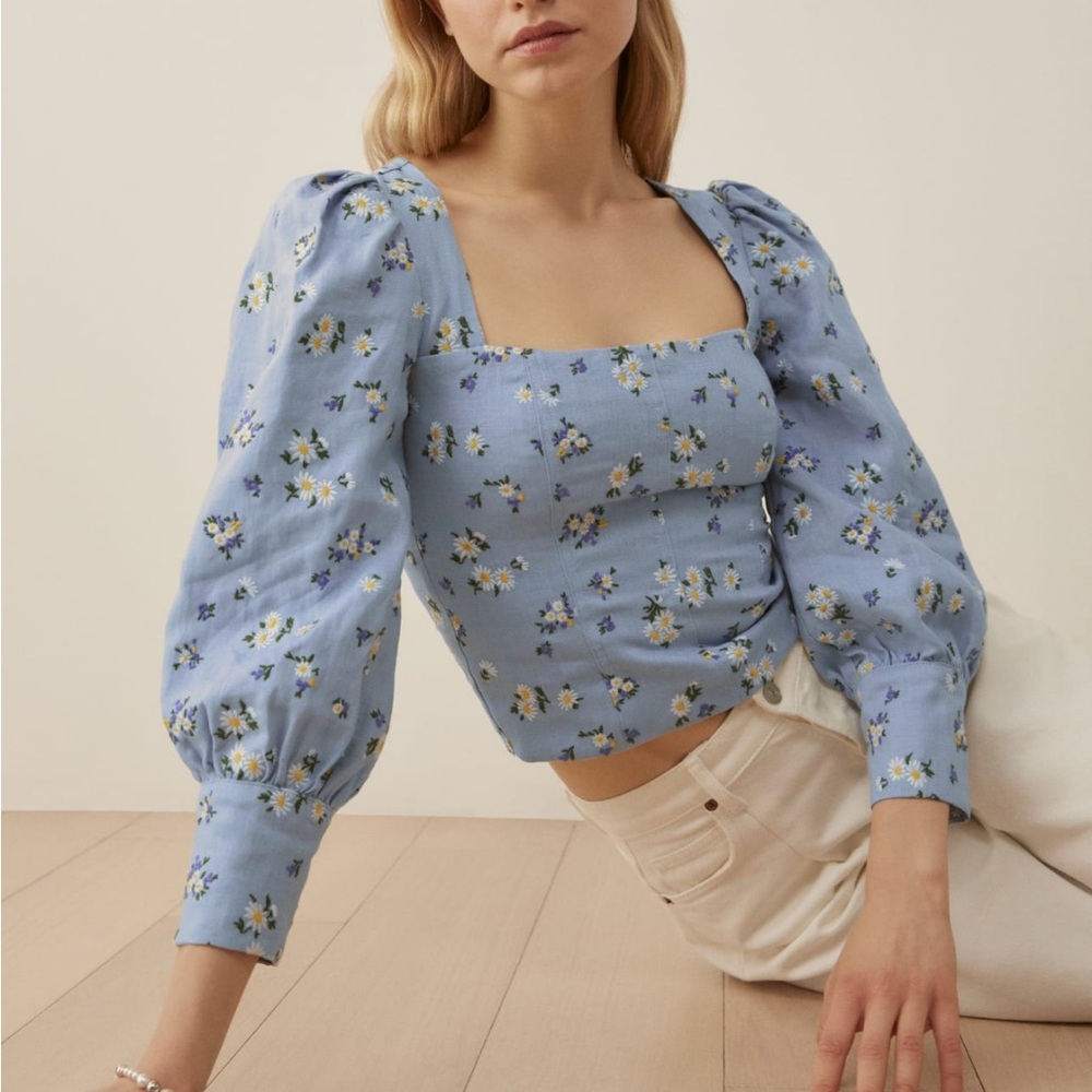 Reformation linen top NWT